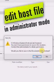 How to edit Host file in Administrator mode by the V IDEAS